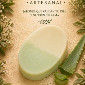 Jabon artesanal Encanto natural arroz y sabila_1