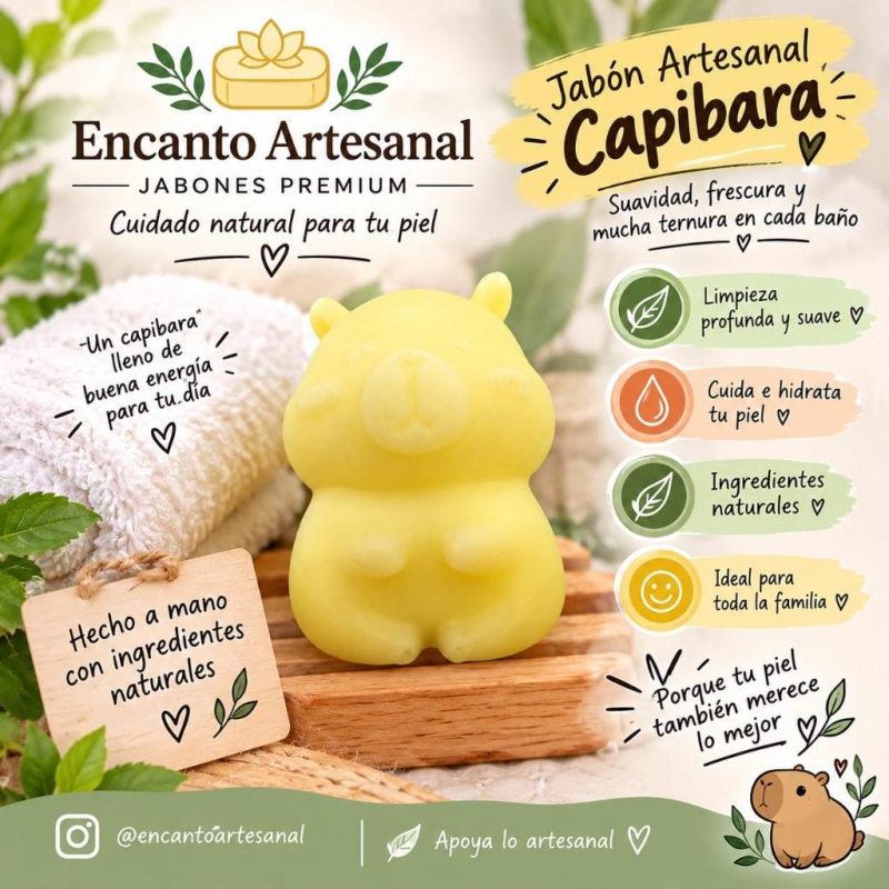Jabón Artesanal Encanto Capibara_1