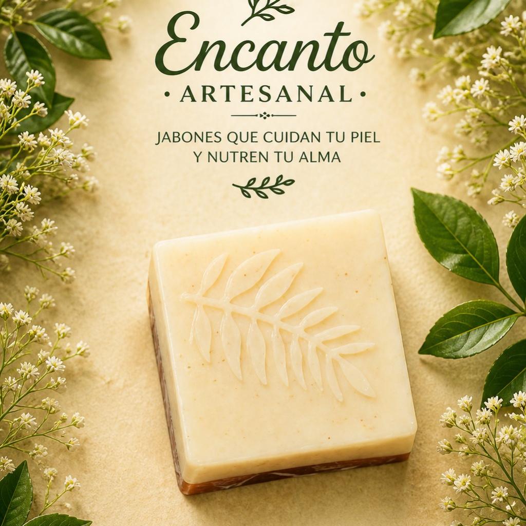 Jabon artesanal Encanto natural tierra y aire avena , miel y curcuma - Encantoartesanal.com