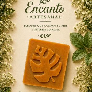 Jabon artesanal Encanto natural tierra y aire curcuma y miel_1
